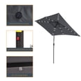 thumbnail image 3 of ACEGOSES 10x 6.5ft LED Solar Outdoor Patio Rectangle Table Umbrellas with Non-Fading Canopy for Garden and Yard,Anthracite, 3 of 9
