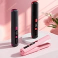 thumbnail image 3 of Portable 2 in 1 Travel Straightener and Curler, Cordless Hair Straightener 4500mAh, Rechargeable LCD Flat Iron, Mini Ceramic Curling Iron,USB Rechargeable Hot Tools, 3 of 10