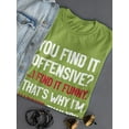 thumbnail image 3 of I Find It Funny T-Shirt Women -Smartprints Designs, Female 5X-Large, 3 of 4