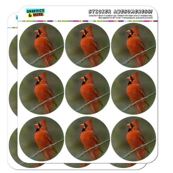 Red Cardinal Bird On Branch Planner Calendar Scrapbooking Crafting Stickers