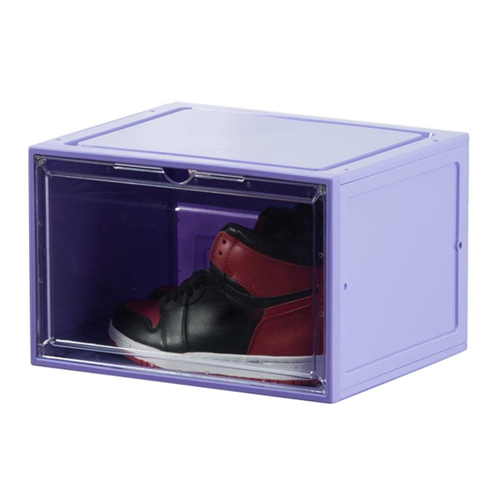 Shoes Boxes Voice Control LED Sneaker Storage Box Side Open