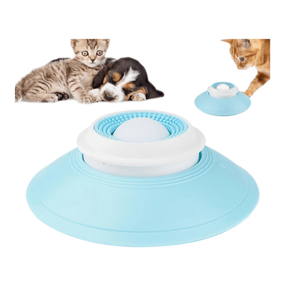 Dog Cat Licks Toys for Liquid Food, Anxieties Relief Slow Feeder Dog Lick Ball Treat Dispenser, Non-Slip Licking Bowl Enrichment Toys to Keep Them (White Ball)