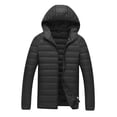 thumbnail image 4 of Chaqueta De Plumón De Pato Ultraligera De Invierno Para Hombre Abrigo Acolchado Negro M Sunnimix Chaqueta de plumón con capucha ligera, 4 of 8