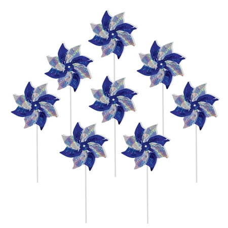 In the Breeze 2762 — 8 Piece Spirit Pinwheels  8   Blue/Silver — Colorful  Shimmering Mylar Pinwheel Spinners price history on PriceWatchPro