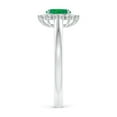 thumbnail image 4 of ANGARA Natural Princess Diana Inspired Emerald Ring with Diamond Halo in 14K White Gold for Women (Size-5x3mm) | May Birthstone, Birthday, Anniversary, Jewelry Gift for Women | Natural Emerald Ring, 4 of 10