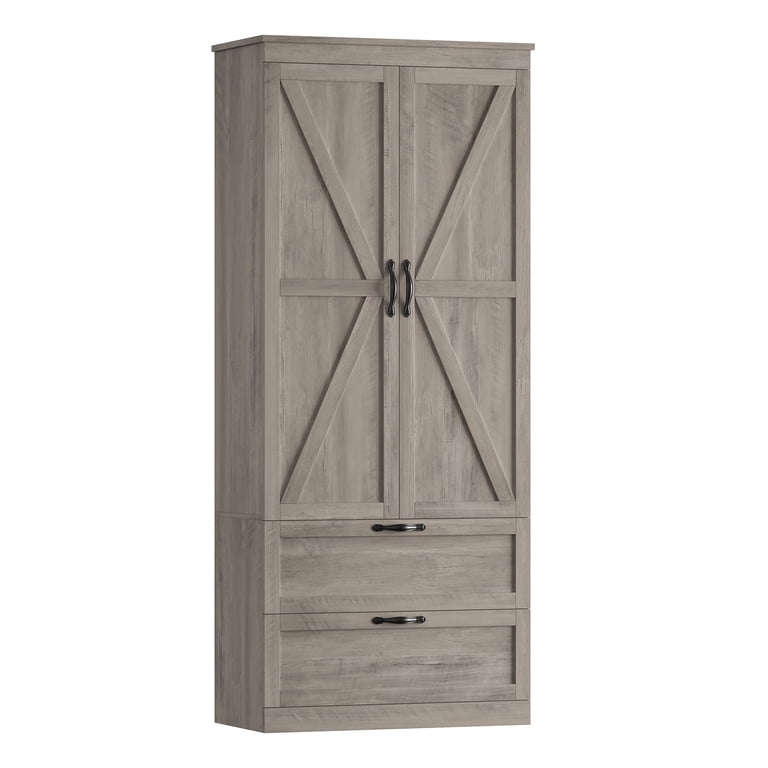 70.3" Tall Bathroom Storage Cabinet with 2 Drawers photo 7