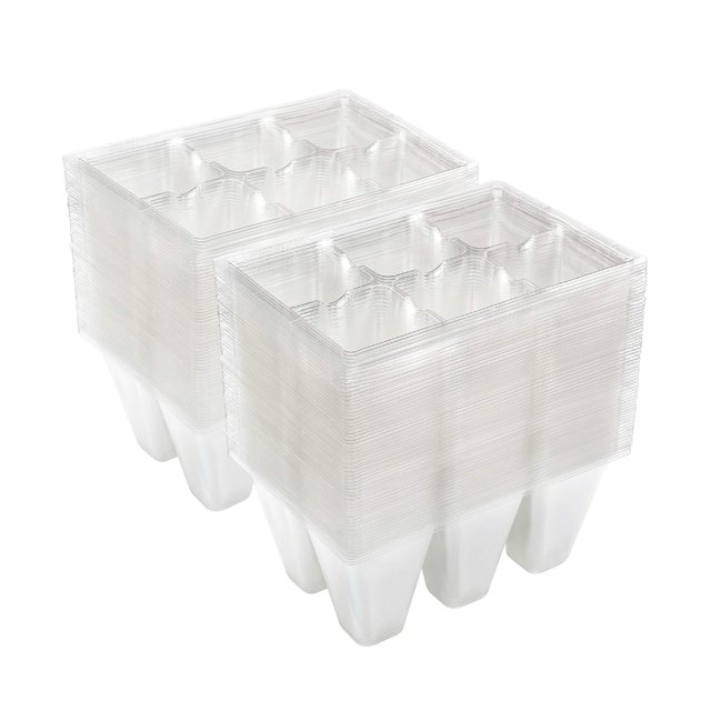 Bandeja de siembra de semillas Planter Gardzen, paquete de 120 unidades, 6 celdas, 13,7 x 9,4 cm