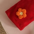 thumbnail image 5 of Emitonse Baby Toddler Girls 2 Piece Outfits Baby Girl Outfits Ruffled Short Sleeves Bodysuit Floral Embroidered Overall Short Sets With Bowknot Headband Red,Size 12-18 Months, 5 of 9