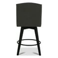 thumbnail image 5 of CHITA 26 in Swivel Upholstered Faux Leather Barstool Set of 2 for Kitchen Island, Full Back&Wood Legs, Retro Gray, 5 of 8