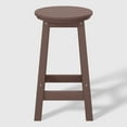 thumbnail image 6 of WestinTrends Malibu 24" HDPE Outdoor Patio Round Counter Height Bar Stool Set of 2, Dark Brown, 6 of 8