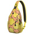 thumbnail image 1 of Lemon Lover’s Lightweight Sling Backpack with Bright Yellow Fruit Print, Multi-Layer Storage Crossbody Bag for Travel, Outdoor Activities, and Daily Essentials, 1 of 6