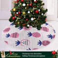 thumbnail image 6 of FMSHPON Pink Pineapple Xmas Christmas Tree Skirt Stand Mat for Holiday Party Decoration Indoor Outdoor 48 inches, 6 of 6