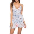 thumbnail image 1 of Birdeem Robe Décontractée pour Femme à Col en V Sans Manches à Bretelles à Imprimé Floral Ample Style Camisole, 1 of 6
