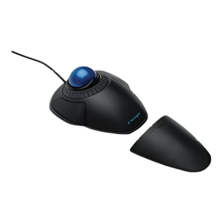 Kensington - Orbit 72337 Optical Gaming Ambidextrous Mouse with Scroll Ring - Black and Blue