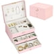 thumbnail image 1 of Caja de Almacenamiento, Cubo de Organizador de 3 Capas con Cerradura y llave, Organizador de Joyas para Guardar Pendientes, Anillos, Collares y Pulseras (PINK), 1 of 7