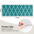 thumbnail image 5 of Teal Geometric Quatrefoil Pattern Kitchen Rug Mat,Kitchen Runner Rugs Non Skid Washable,Decorative Kitchen Floor Mats for Kitchen,Sink,Laundry,17"X47", 5 of 5