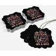 thumbnail image 5 of Inkdotpot Thank You From The New Wedding Bottle Tag Real Rose Gold Foil Favor Bracket Shape Hang Tags Pack Of 100, 5 of 7