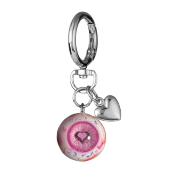 Uutvery Halloween Eyeball Keychain, Spooky Gothic Home Decor Key Ring, Plastic and Metal Accessory for Keys, Bags, Festive Holiday Party Favor