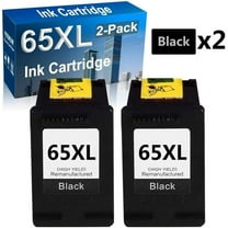 Replacement Black 65XL 65 XL High Yield Ink Cartridge compatible for HP Deskjet 2622 2624 2652 2655 3720 3721 3722 3723 3732 3758 Envy 5052 5058 Printer (2 Pack)