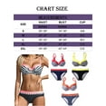 thumbnail image 2 of SAYFUT Classic Women's Stripe Bikini Set Push Up Padded Swimsuit Plus Size Two Piece Straps Bathing Suits Pink/Yellow/Red/Orange, 2 of 5