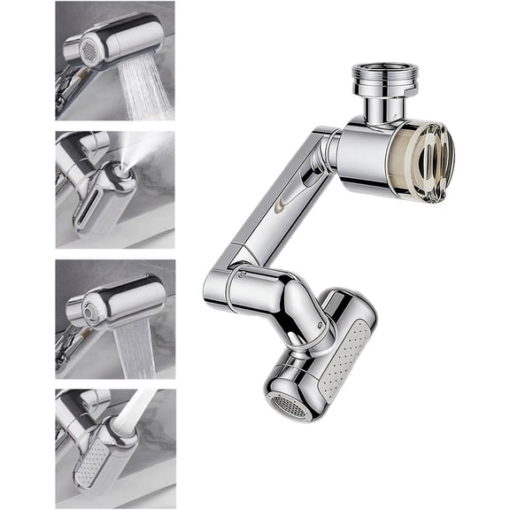 1080° Rotating Faucet Extender with Upward Facial Mist, 4 Water Modes and Built-In Filter – Flexible Faucet Extender for Bathroom Sink and Kitchen Sink with Universal Fit