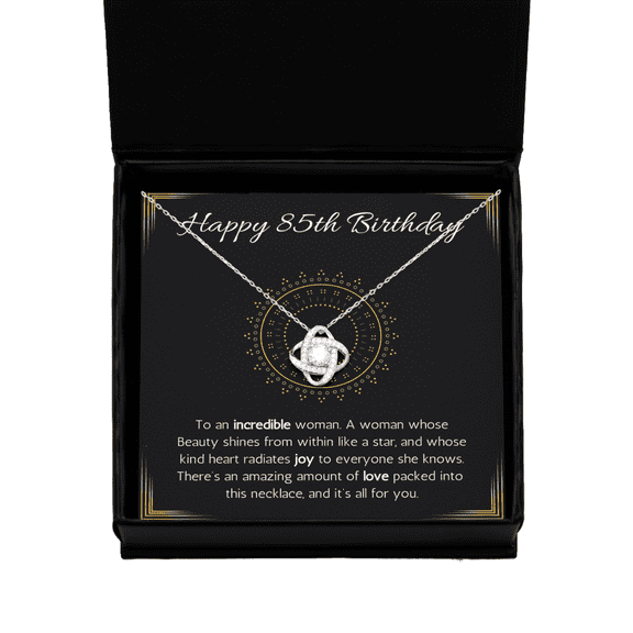 Happy 85th Birthday Jewelry Gift for Woman Turning 85 Necklace With Message Card, 85th Birthday Gift Necklace For Sister, Friend, Wife, Mom, Grandma