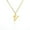 Gold, variant on Stainless Steel Yellow Gold Plated A - Z, 26 Letter Cubic Zirconia Flower Initial Pendant Mens Womens Necklace, A