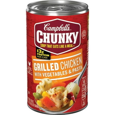 (2 Pack) Campbell's Chunky Grilled Chicken with Vegetables & Pasta Soup, 18.6