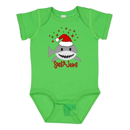 

Inktastic Santa Jaws Cute Christmas Shark in Santa Hat Gift Baby Boy or Baby Girl Bodysuit