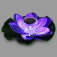 thumbnail image 3 of Deago Solar Powered LED Waterproof Floating Lotus Flower Light Color-Changing Floating Pool Lights for Pond Garden Outdoor Decor, Purple, 3 of 10