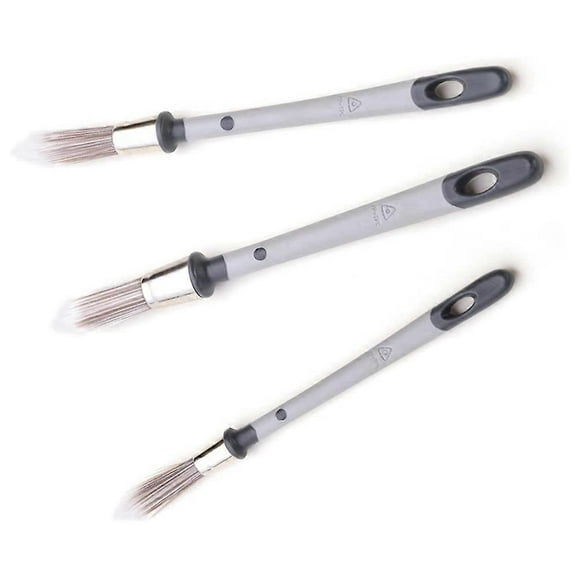 3Pcs Small Paint Brush, Paint Brushes for Walls, Touch Up, Baseboards, Paint Brush for House Wall C