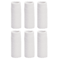 Unique Sports Wrist Towel 6 pack - 6 inch long wristband - White