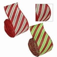 thumbnail image 4 of 2 Rolls Christmas Ribbon Christmas Ornaments Striped Webbing Party Ribbon, 4 of 7