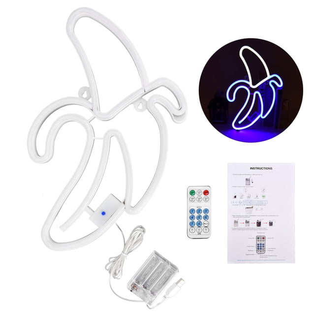 Luz De Neón, Control Remoto De Neón De Plátano IP45 A Prueba De Agua Para Fiesta Para Decoración Para El Hogar ANGGREK No