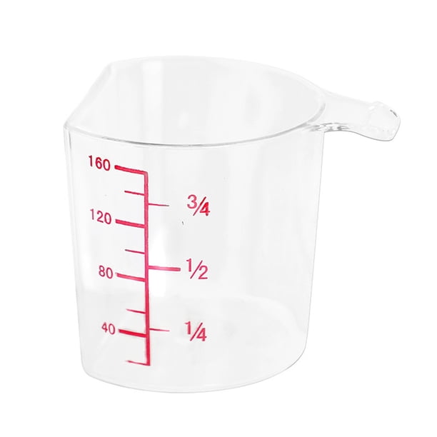 Taza medidora de arroz de plástico de 180 ml, de precisión, con asa, fácil de almacenar, compacta, para cocinar, con medidas exactas.
