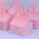 thumbnail image 2 of Cajas de regalo de dulces de pastel de chocolate rosa, suministros de decoración de mesa de fiesta de cumpleaños, niña de princesa dulce, primer año, 1 año, 50 piezas, 2 of 4