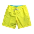 thumbnail image 3 of Bcfgryg Mens Running Gym Workout Athletic Shorts With Pockets Summer Lightweight Beach Shorts Elastic Waist Boardshort Cargo Shorts Men Yellow XL, 3 of 3
