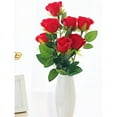 thumbnail image 2 of 12Pc Artificial Rose Flowers Silk 18.89in for Bridal bouquet Valentine's Day Gift Birthday Wedding Home Table Decoration, 2 of 7