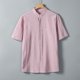 thumbnail image 1 of pstuiky camiseta de hombre, Camisa informal de manga corta con cuello alto, bolsillos y botones de color liso para hombre camisas casuales para hombre xxl, 1 of 9