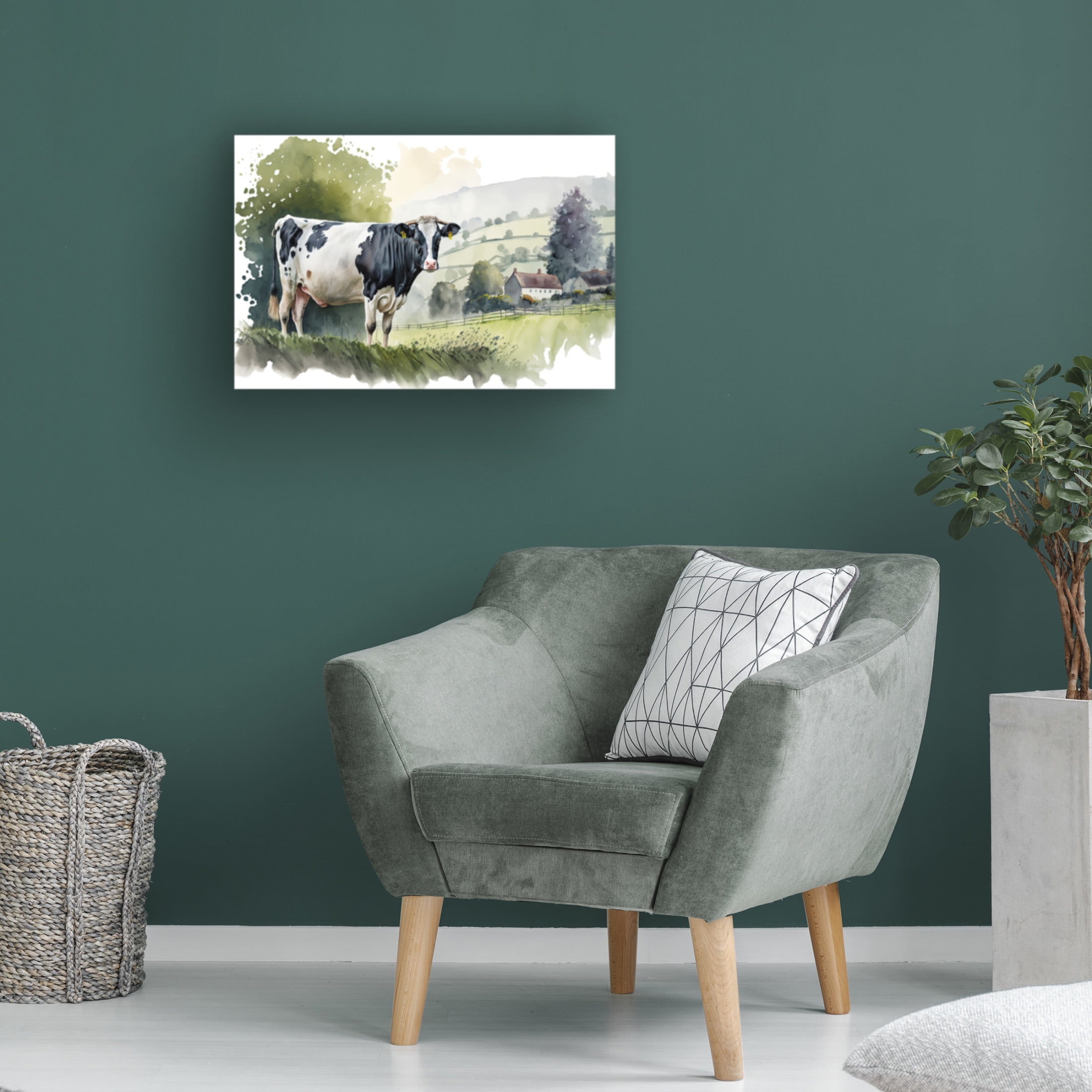 Canvas Wall Art - The Golden Valley 'Under The Black Hill' Wall Art for Living Room, Bedroom, or Office Décor by Trademark Fine Art - 47 x 30 Inches