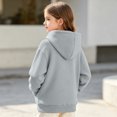 thumbnail image 3 of Abcomgle Hoodie for Girls 4-16 Cute Plain Hooded Sweatshirts for Girls Preppy Long Sleeve Girls Pullover Top Lightweight Winter Sweaters for Girls 10-12 with Pocket, 3 of 5