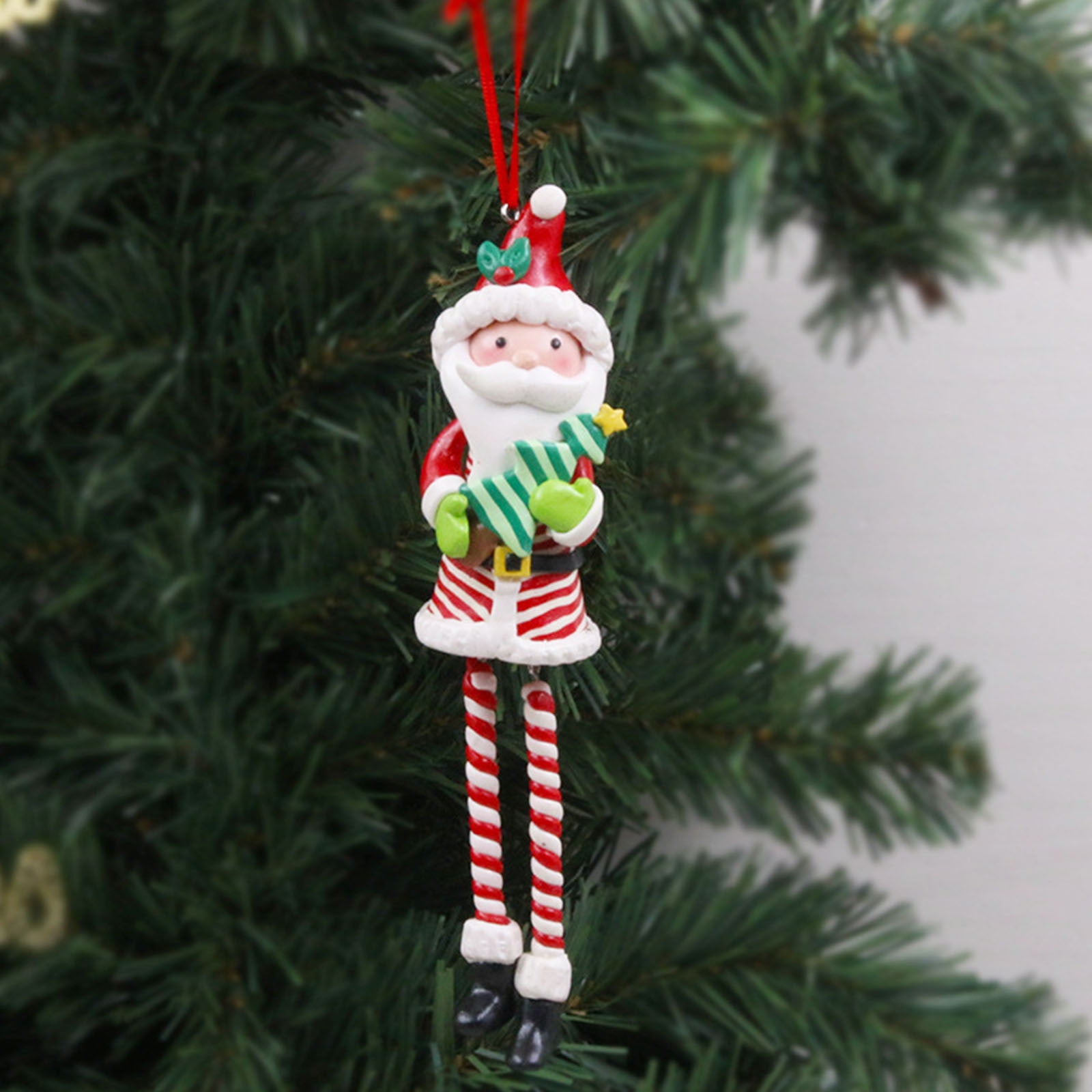 Santa Claus Snowman Candy Cane Ornament Christmas Tree Decoration Ornament 