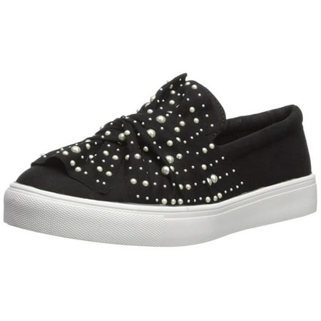 UPC 887696914251 product image for MIA Womens aretha Fabric Low Top Pull On Fashion Sneakers  Black  Size 6.5 | upcitemdb.com