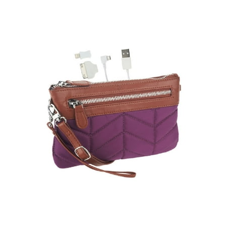 Handbag Butler Quilted Nylon 2 In 1 Bag With 3000 Mah Cell Phone Handbag Butler Quilted Nylon 2 In 1 Bag With 3000 Mah Cell Phone Charger