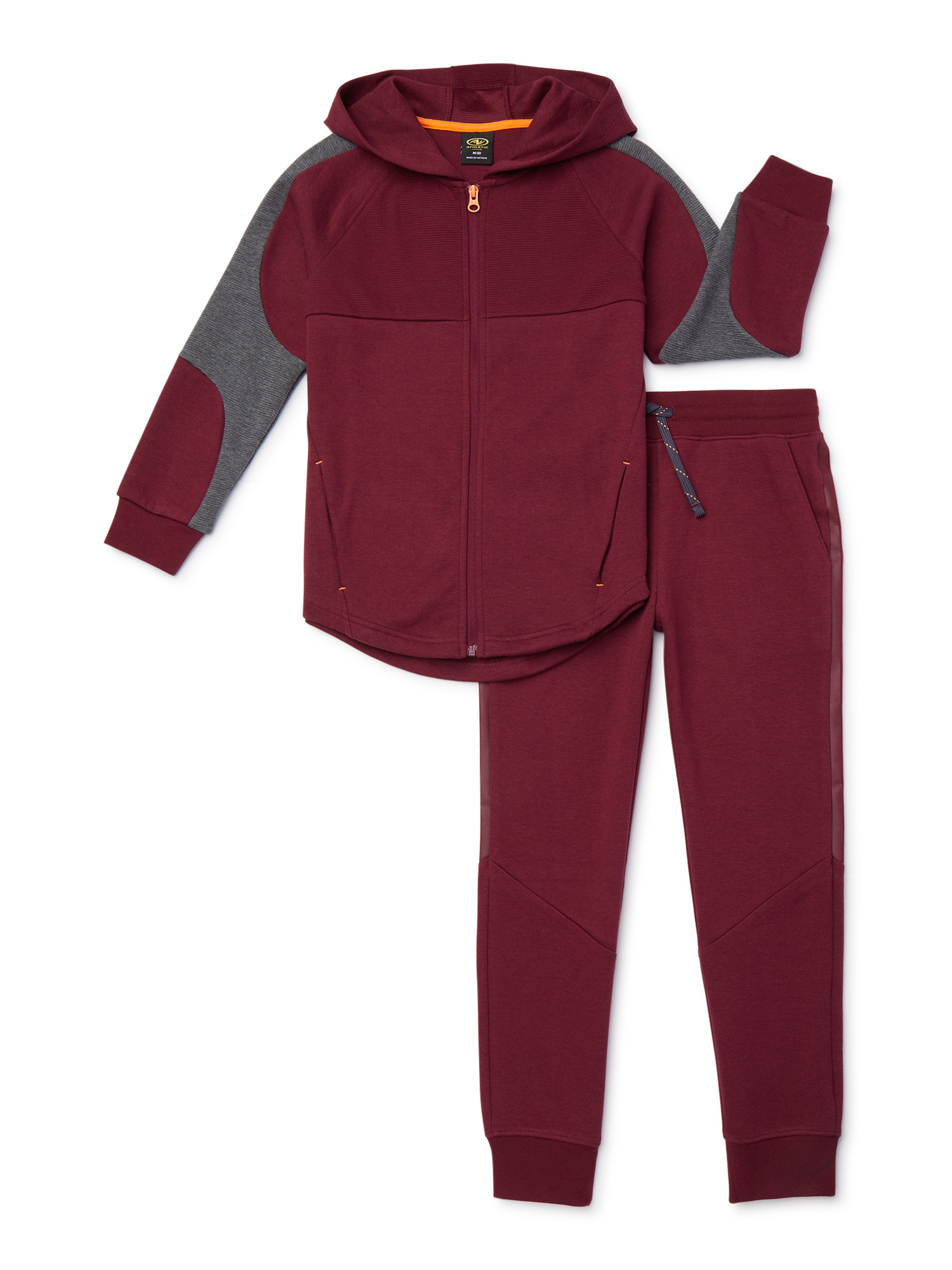 Athletic Works - Athletic Works Boys Full Zip Hoodie and Sweatpants ...