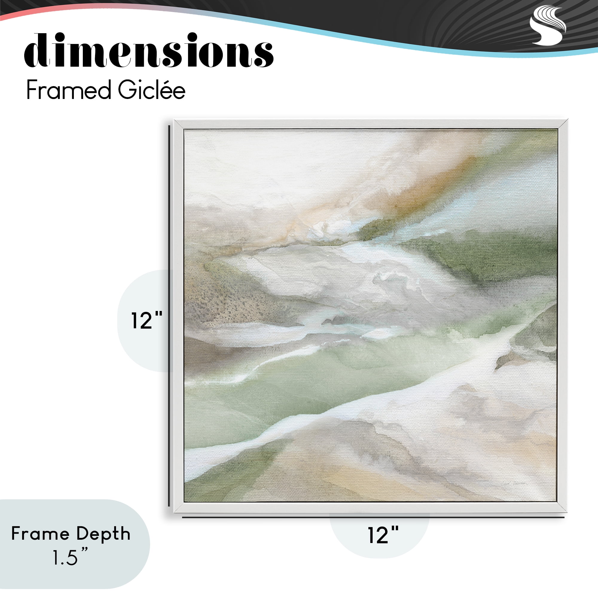 Stupell Industries Serene Misty Landscape White Framed Giclee Art, design by Carol Robinson