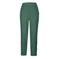 thumbnail image 6 of ZyeKqe Cotton Linen Pants for Women High Waisted Pants Ankle Length Summer Beach Trousers, 6 of 7