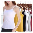 thumbnail image 1 of 6 piezas de camiseta sin mangas con tirantes finos para mujer, ajustada, de color puro, elástica, informal, sin mangas, color mixto L, 1 of 12