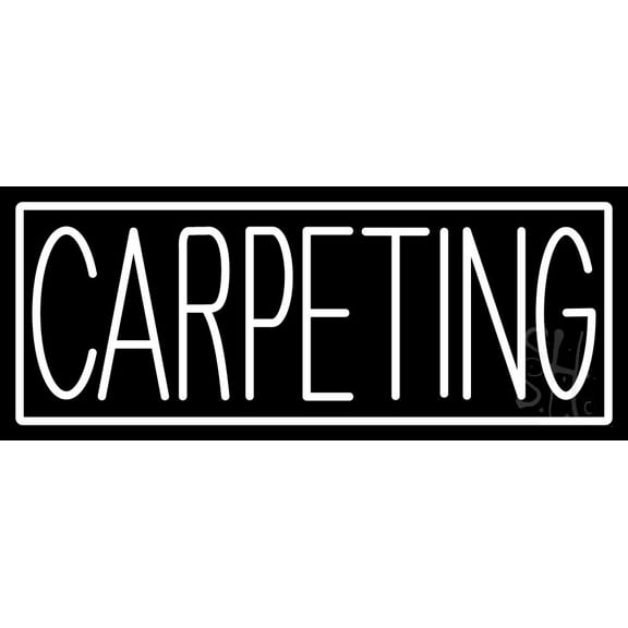 Carpeting LED Neon Sign 10" Tall x 24" Wide - inches Black Square Cut Acrylic Backing, with Dimmer - Premium built indoor Sign for Storefront, Store interior, Exhibition, Decor.