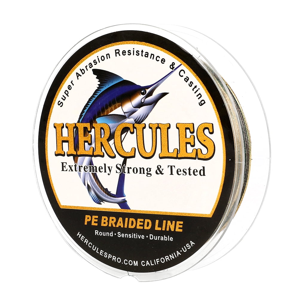 HERCULES Super Strong 1000M 1094 Yards Braided Fishing Line 6 LB Test for Saltwater Freshwater PE Braid Fish Lines 4 Strands - Camouflage, 6LB (2.7KG), 0.08MM